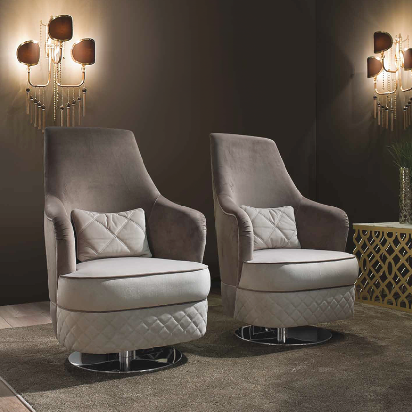 Купить Кресло вращающееся 3336 Ceppi Style в магазине итальянской мебели Irice home