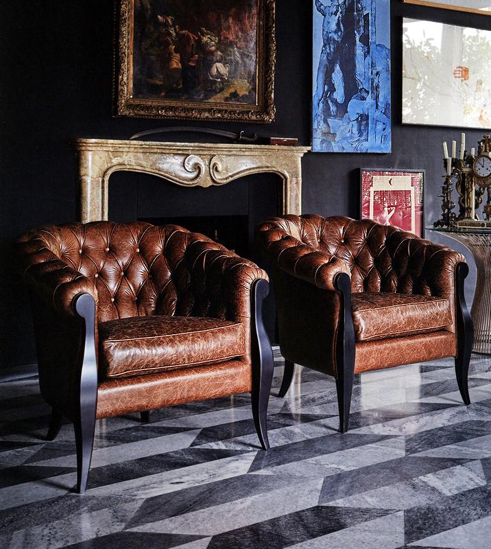 Купить Кресло SIEBEL CLASSIC 9130/BI Angelo Cappellini в магазине итальянской мебели Irice home