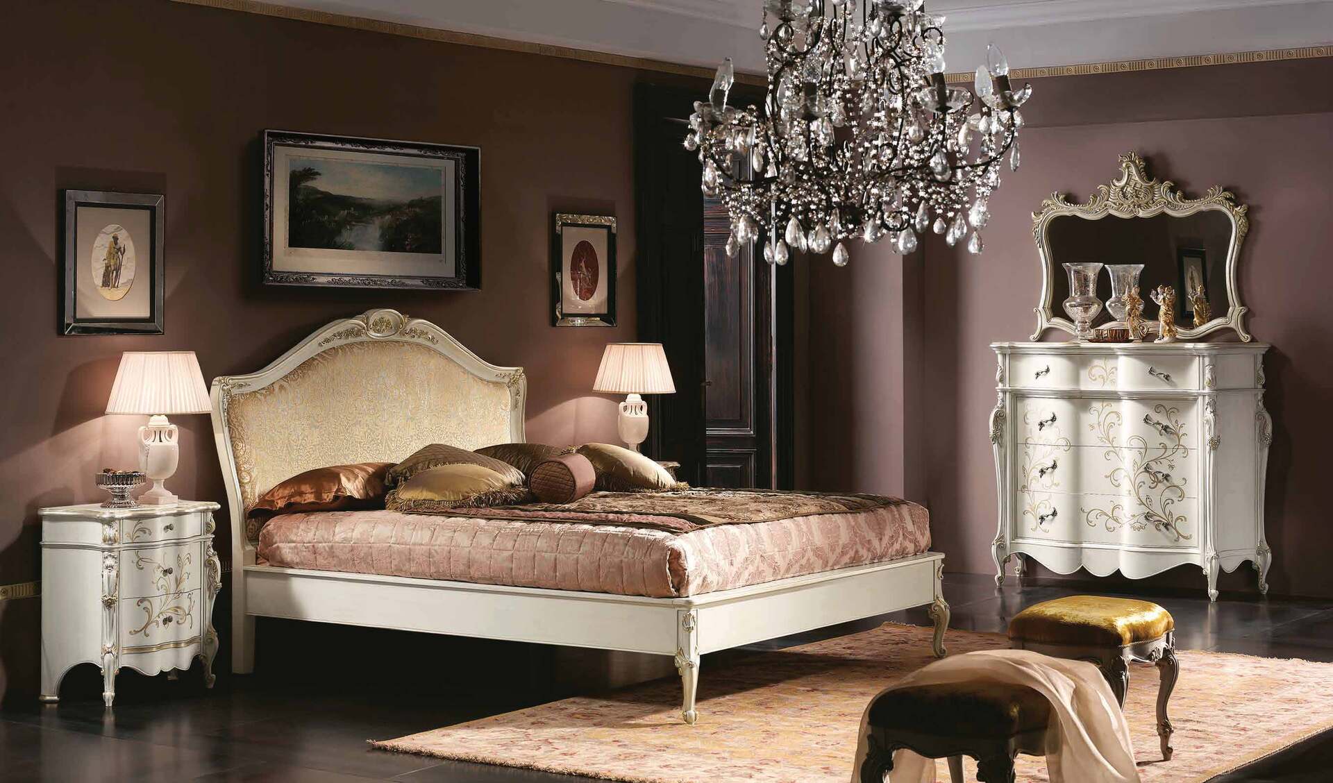 Купить Кровать (2056-GLL) Scappini в магазине итальянской мебели Irice home