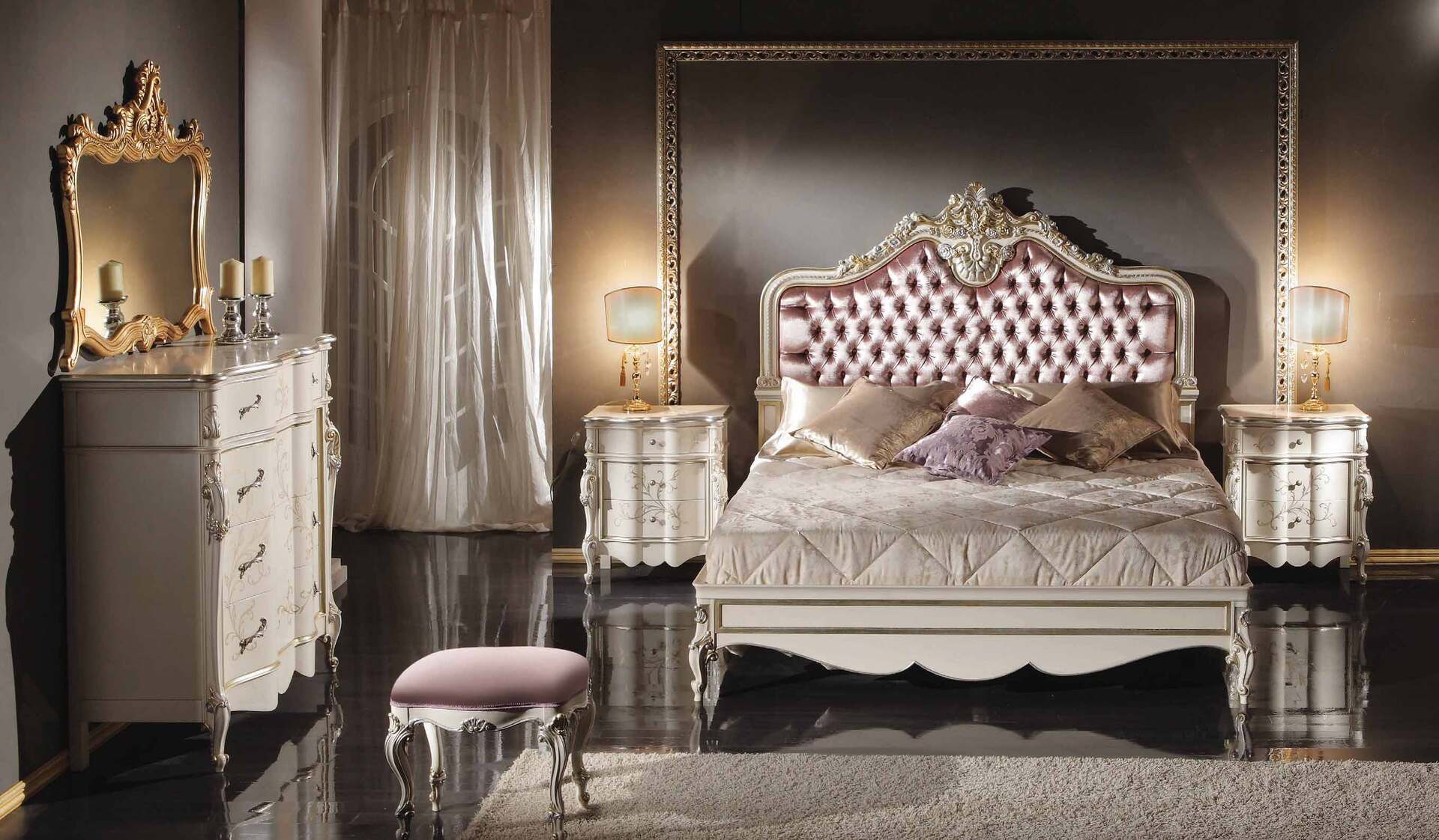 Купить Кровать (2040-GLL) Scappini в магазине итальянской мебели Irice home
