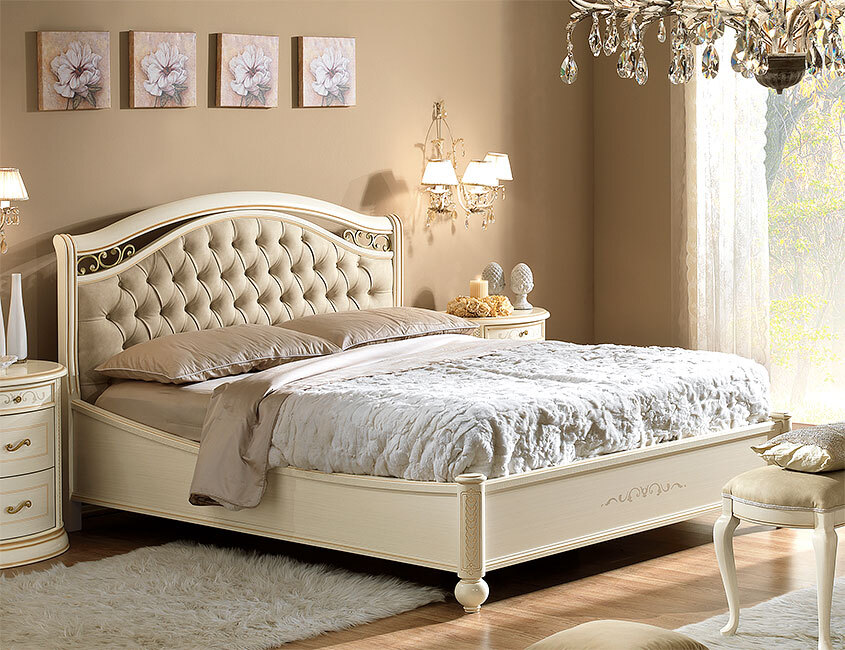 Купить Кровать SIENA AVORIO Camelgroup в магазине итальянской мебели Irice home