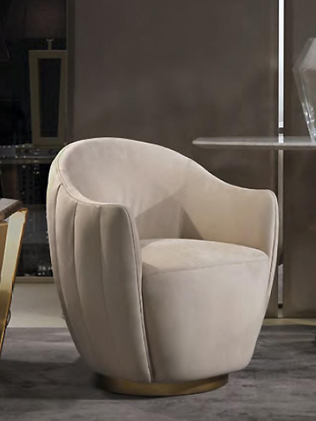 Купить Кресло вращающееся HERMES POLTRONA GIREVOLE DV Home Collection в магазине итальянской мебели Irice home