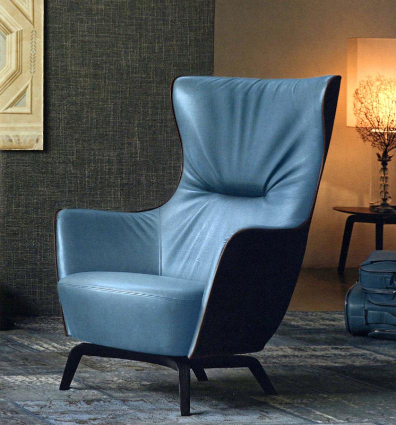 Купить Кресло MAMY BLUE 5571111 Poltrona Frau в магазине итальянской мебели Irice home