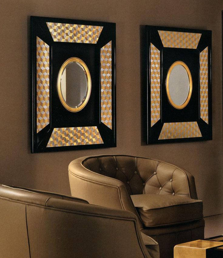 Купить Зеркало Oval Mirror Mosaik Vismara арт.3510570 в магазине итальянской мебели Irice home